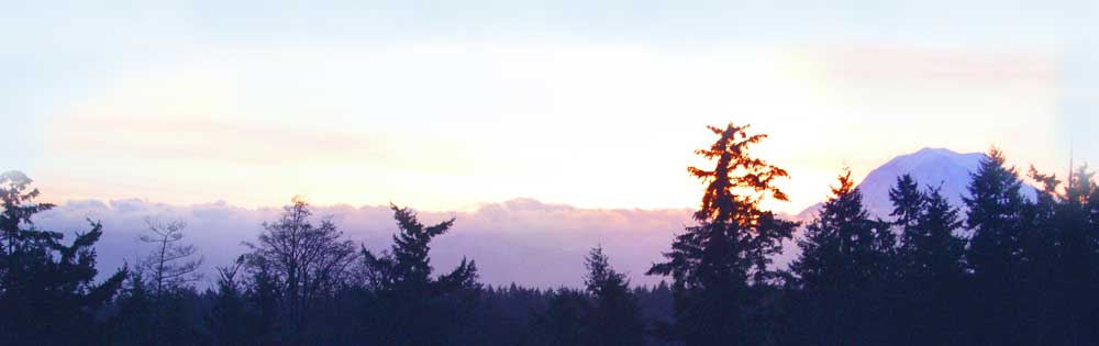 sunrise over Mt. Rainier